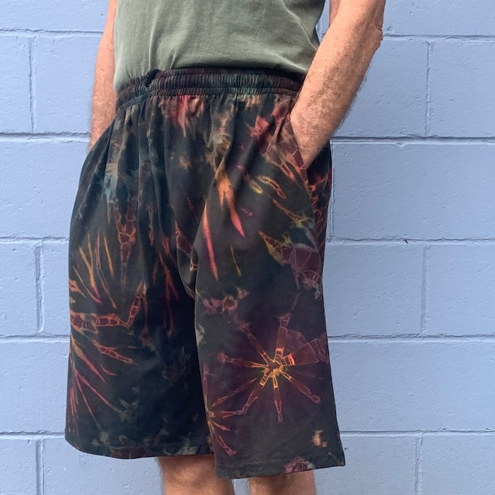 Charlie's tie dye shorts Shorts Unique Batik short length Gray