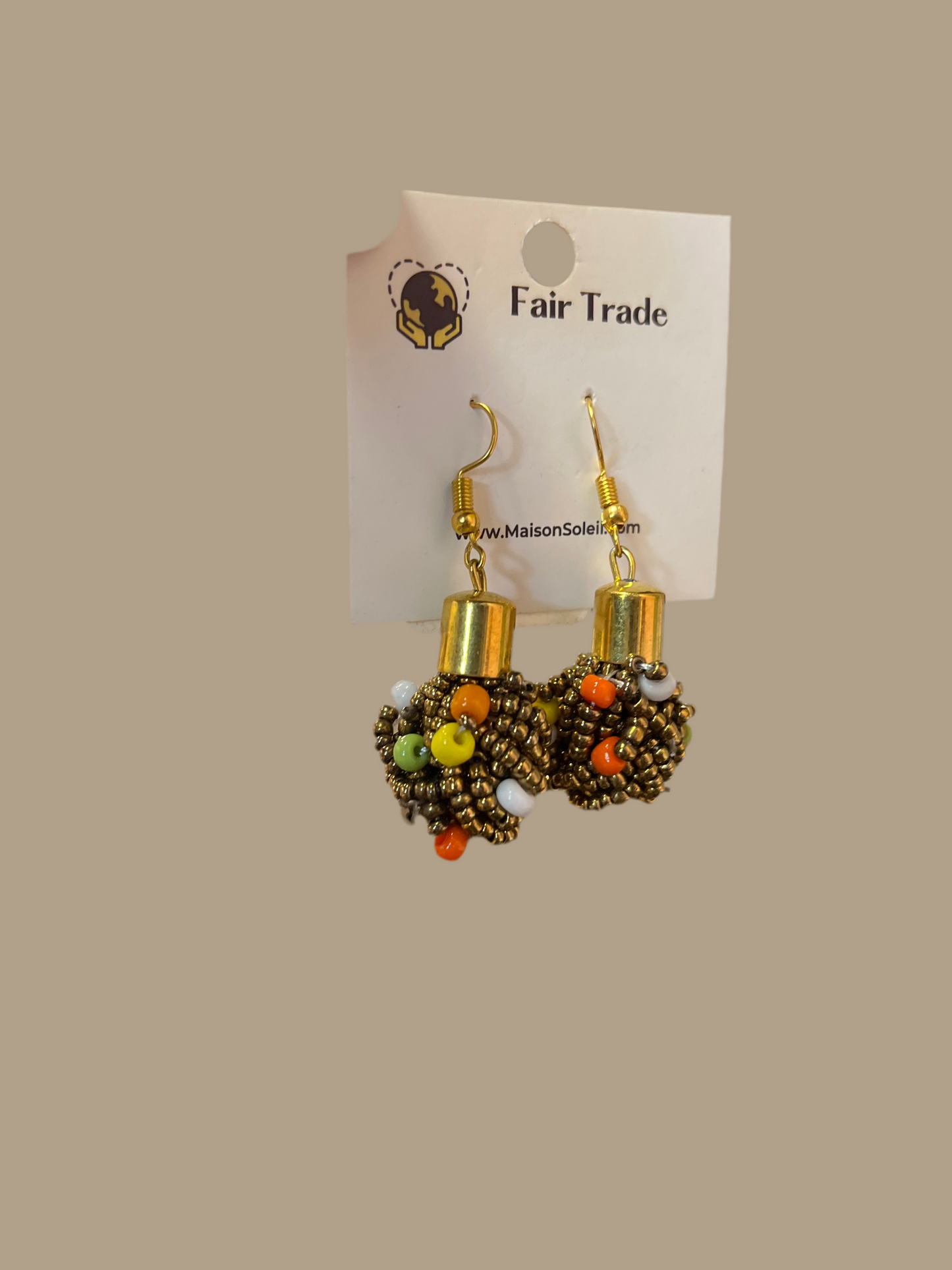 Twisted bead ball earrings (assorted) Earrings Mirror of Hope Foundation