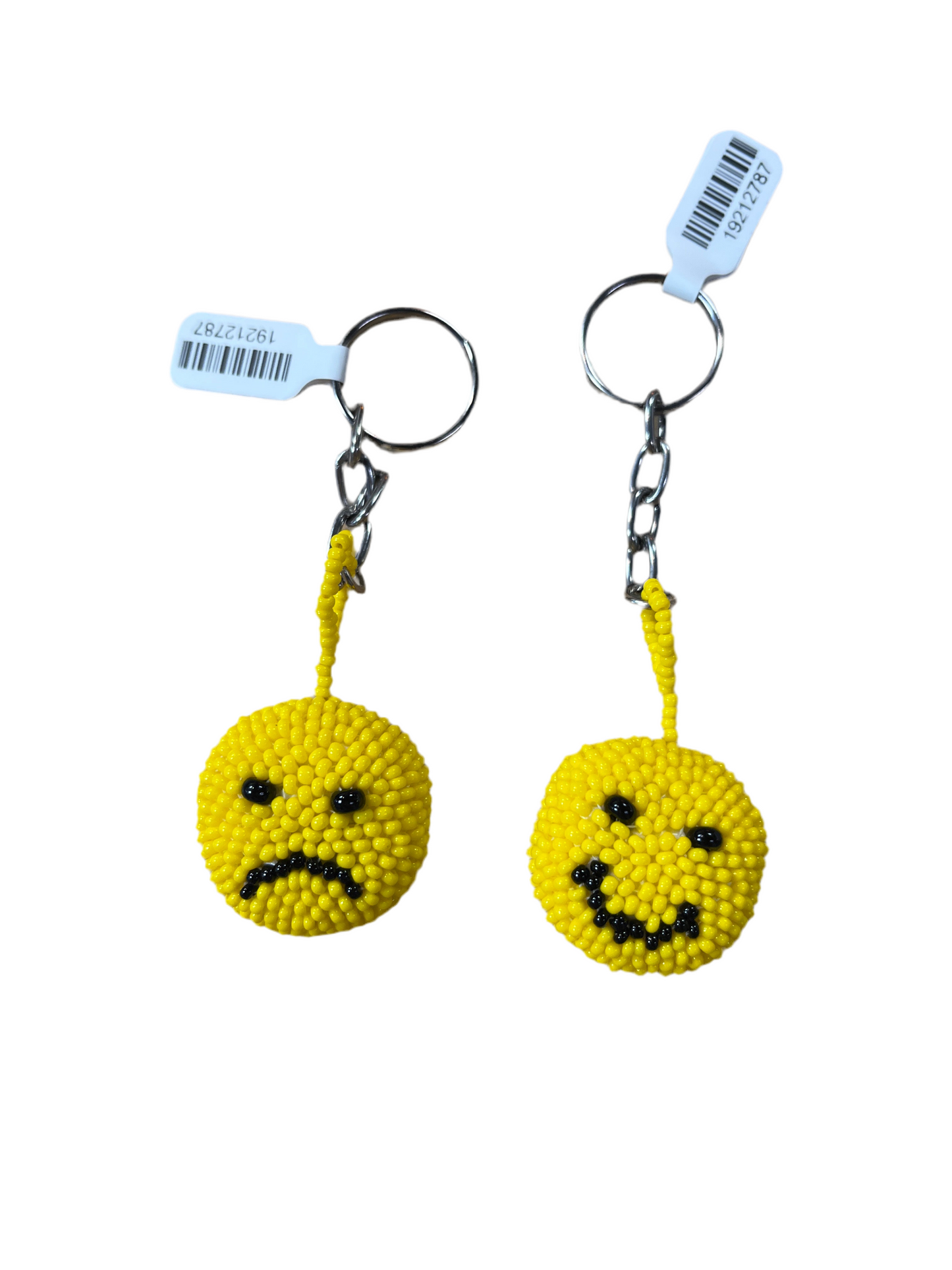 Beaded keychain Accessories Unique Batik Small Smiley/Frowny Face