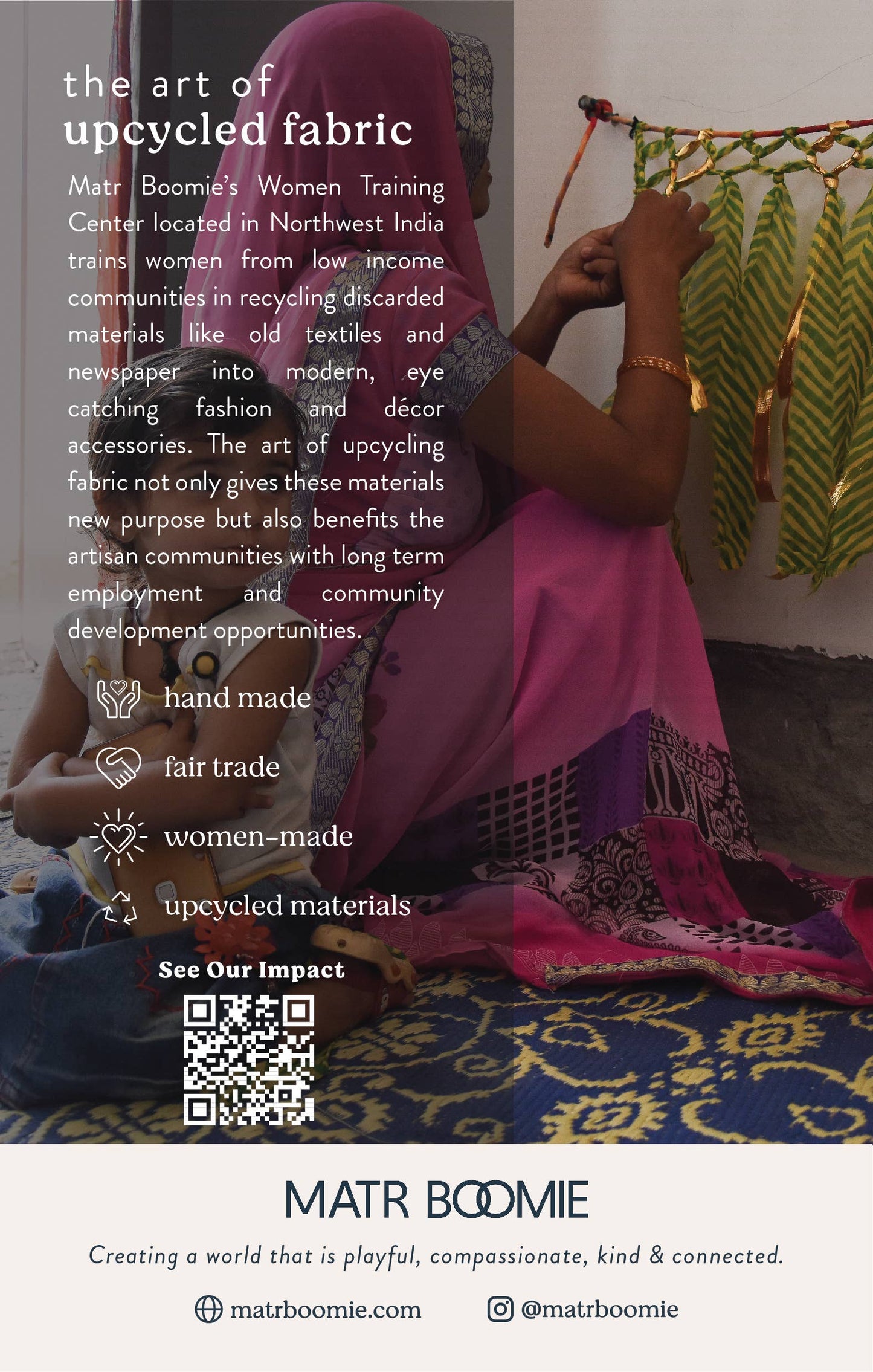 Eco Friendly Wine Gift Bag - Assorted Upcycled Sari Accessories Matr Boomie