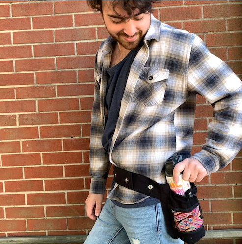 Water bottle pocket belt/pack Bags Unique Batik