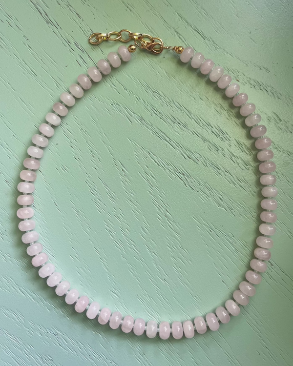 Rose Quartz Gemstone Necklace Necklace Asilomar Jewelry