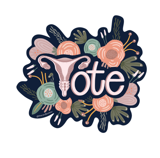 Abortion Rights Floral Vote Sticker Home Goods The Card Bureau   