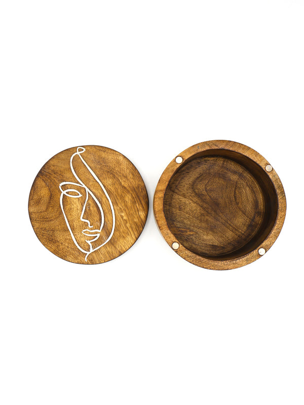 FEMININE FIGURE MANGO WOOD KEEPSAKE BOX Home Goods Fair Anita