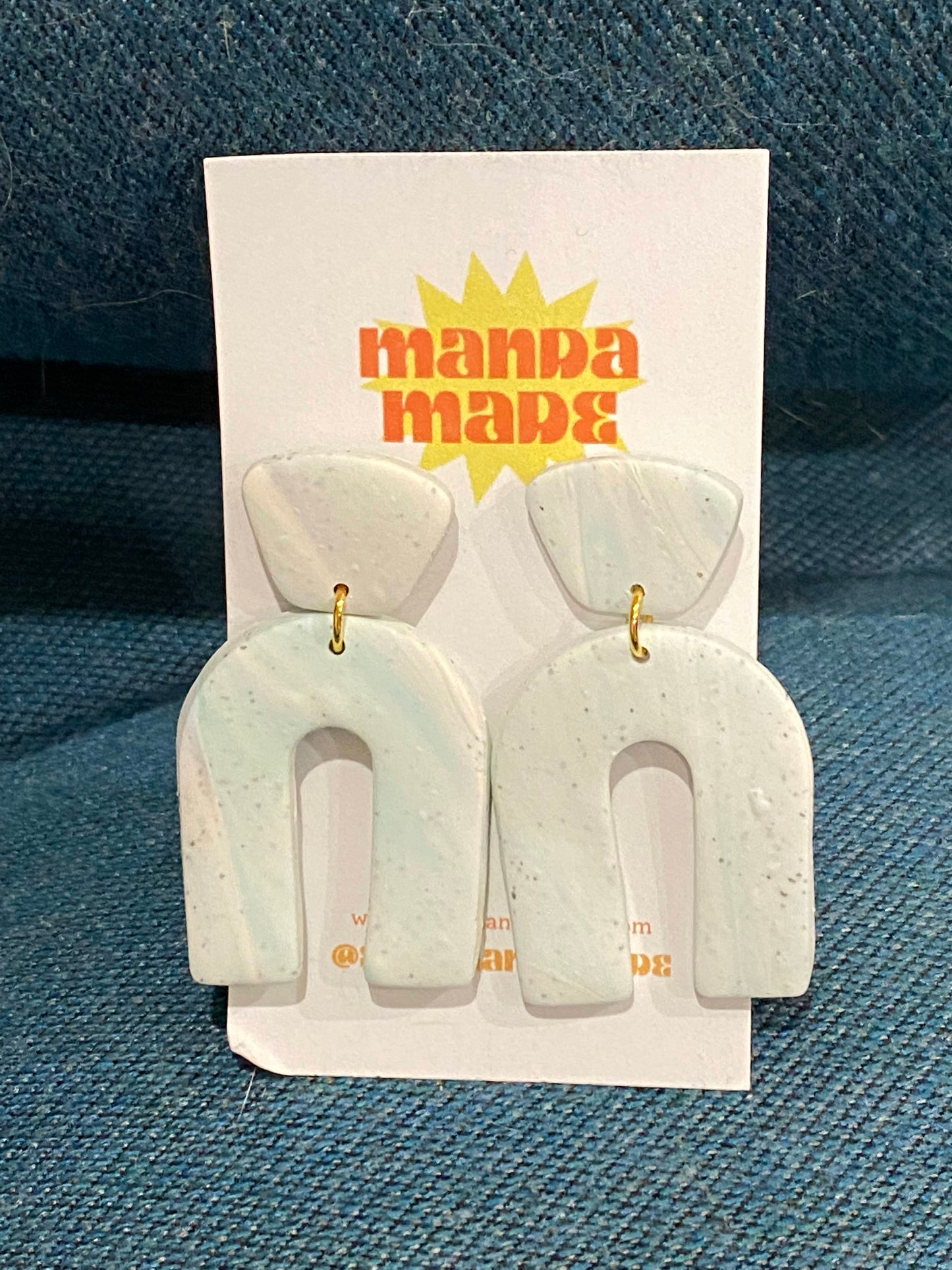 OCEAN MARBLE ARCHES Earrings Manda Made