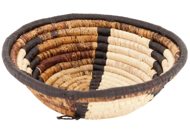 6" Small Repulika Brown Round Basket Home Goods Kazi