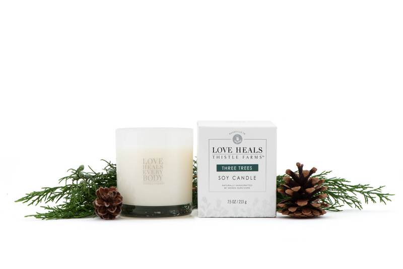 Thistle Farms Holiday Candles Home Goods Thistle Farms Three Trees  