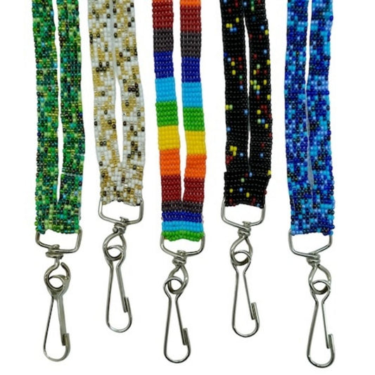Beaded Lanyard with Clip Accessories Unique Batik