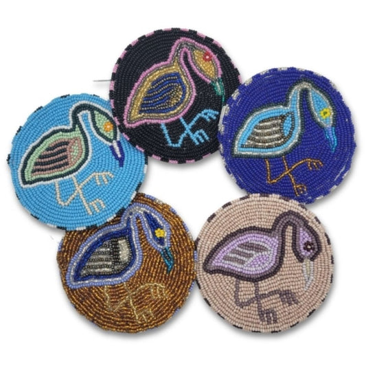 Beaded Heron Coin Purse Bags Unique Batik
