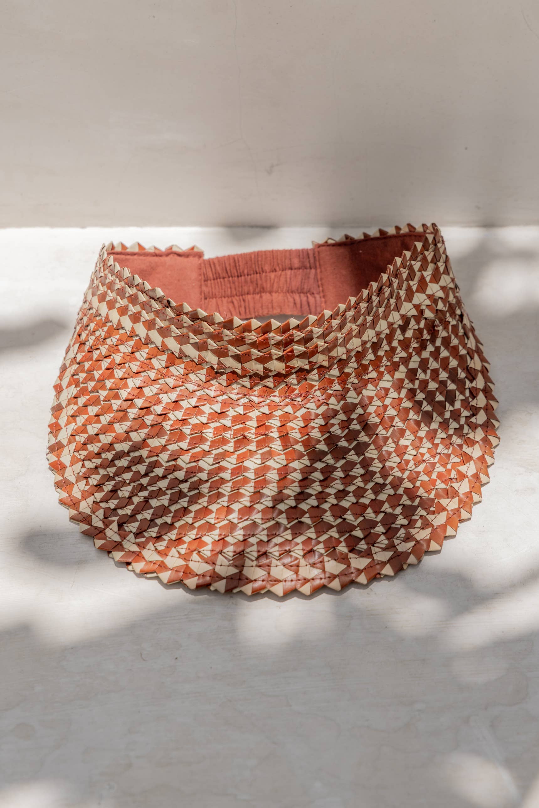 Rattan Sun Visor in Ombre Accessories Village Thrive Clay