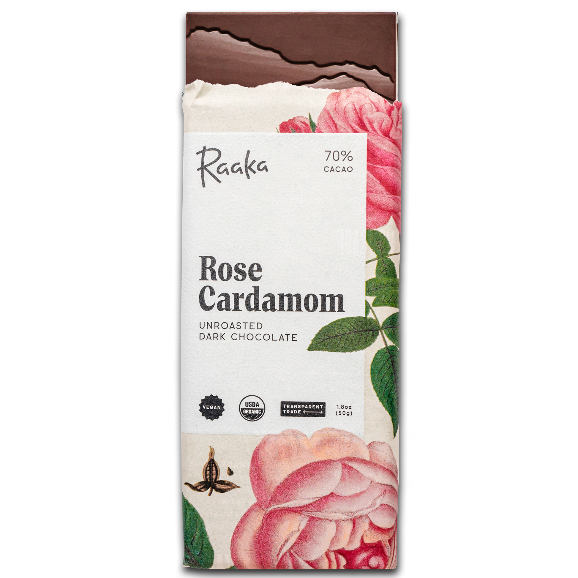 70% Rose Cardamom Bar - Valentine's Limited Batch Home Goods Raaka Chocolate