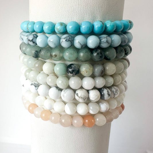 ETHICGOODS - Soft 4mm Semiprecious Stone Stacking Bracelet ETHICGOODS