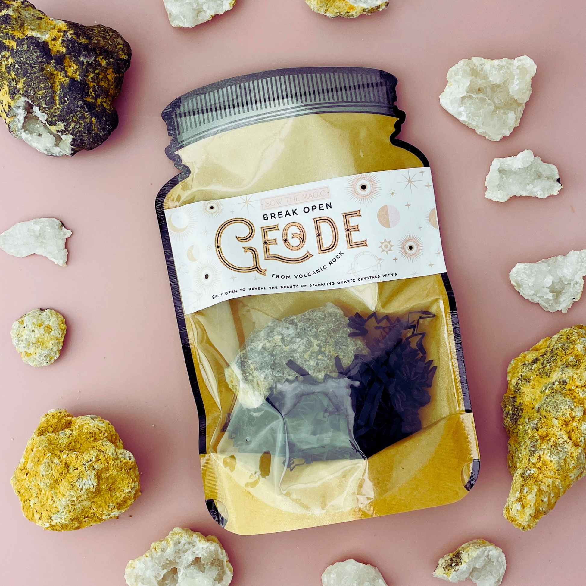 Break Open Crystal Geode From Volcanic Rock Home Goods Sow the Magic   