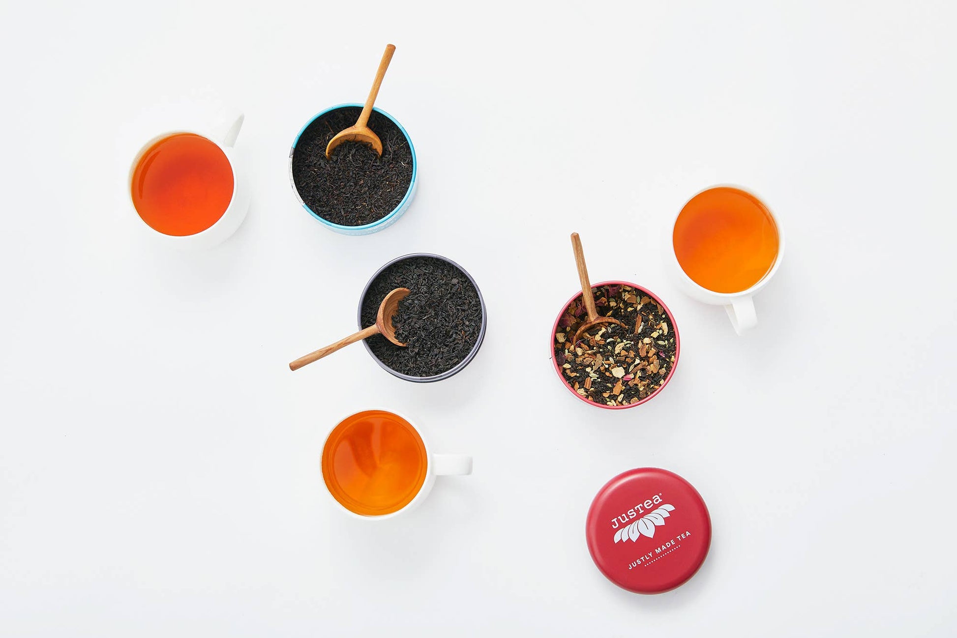 Black Tea Trio Tin & Spoon - Organic, Fair-Trade Tea Gift  JusTea   