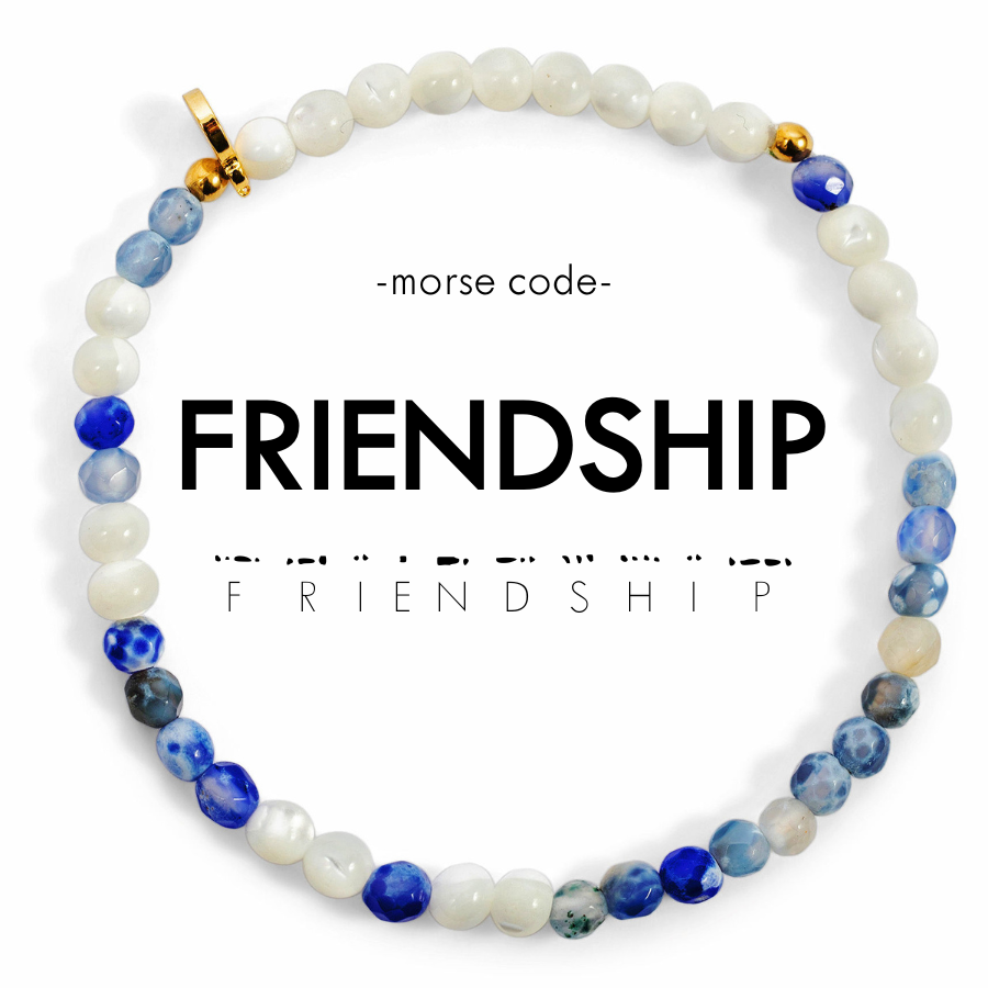 Morse Code Bracelet | FRIENDSHIP: Lavender Jade & Howlite  ETHICGOODS   