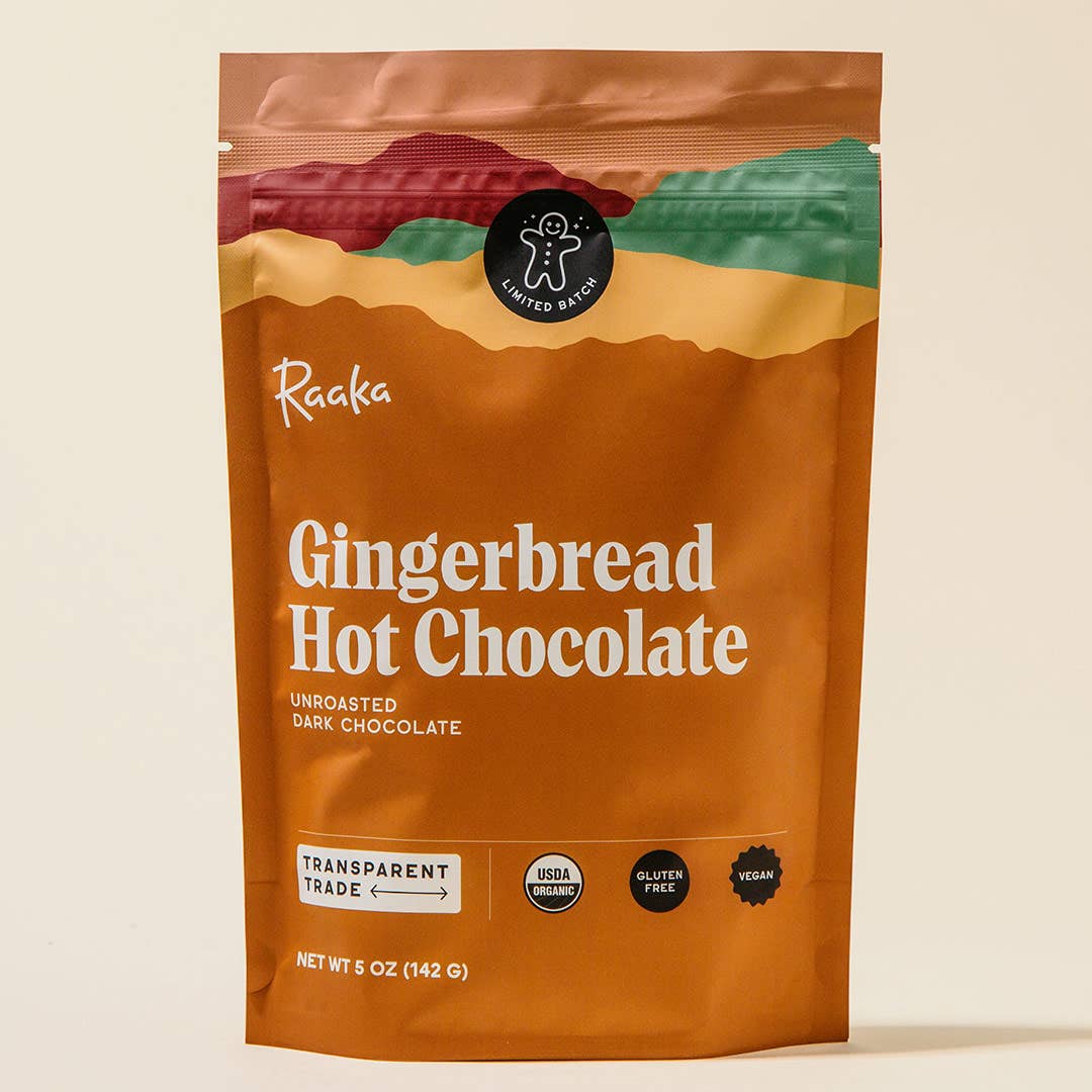 Gingerbread Hot Chocolate - Holiday Christmas Limited Batch Home Goods Raaka Chocolate   