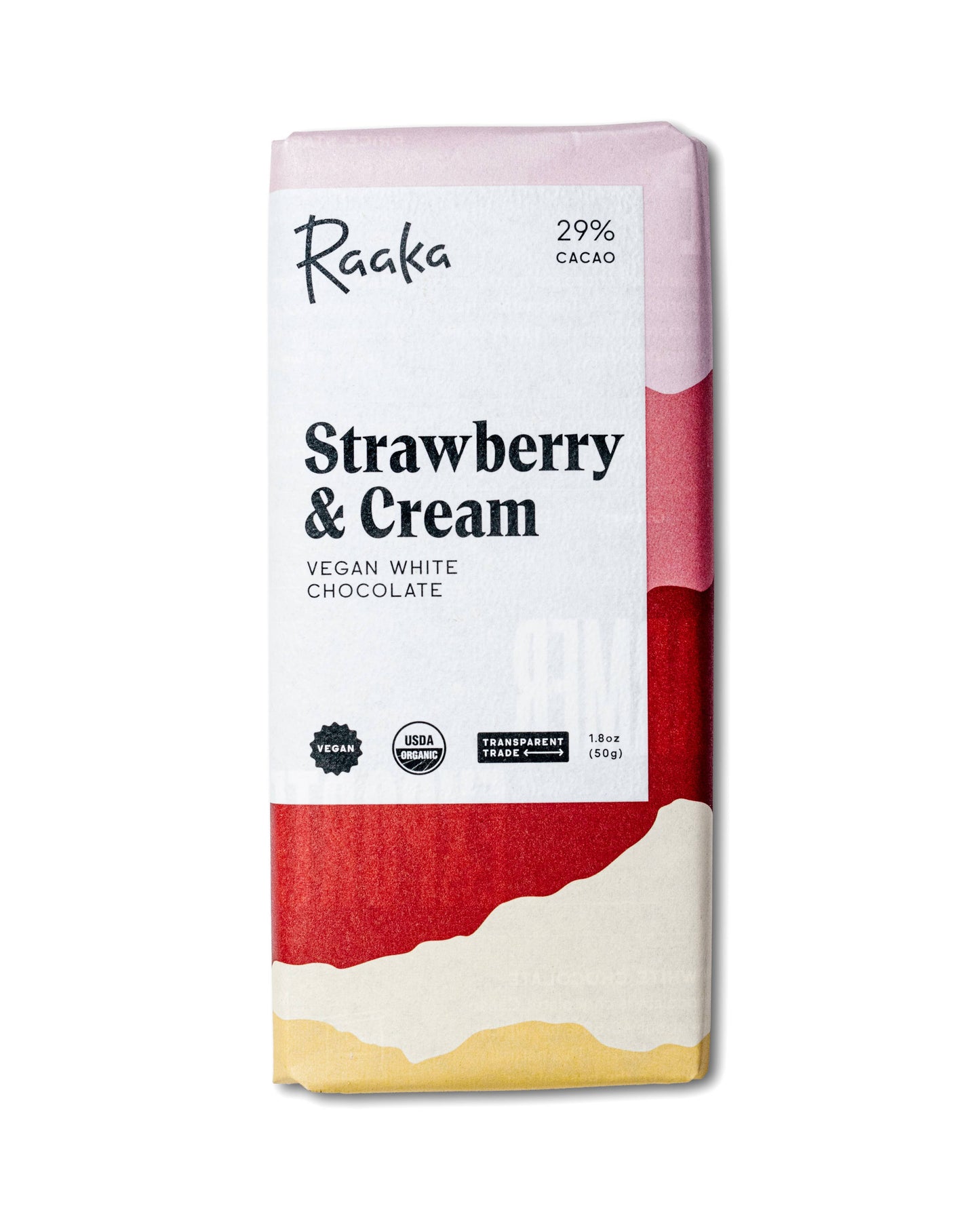 37% Strawberry & Cream White Chocolate Bar - Limited Batch Home Goods Raaka Chocolate