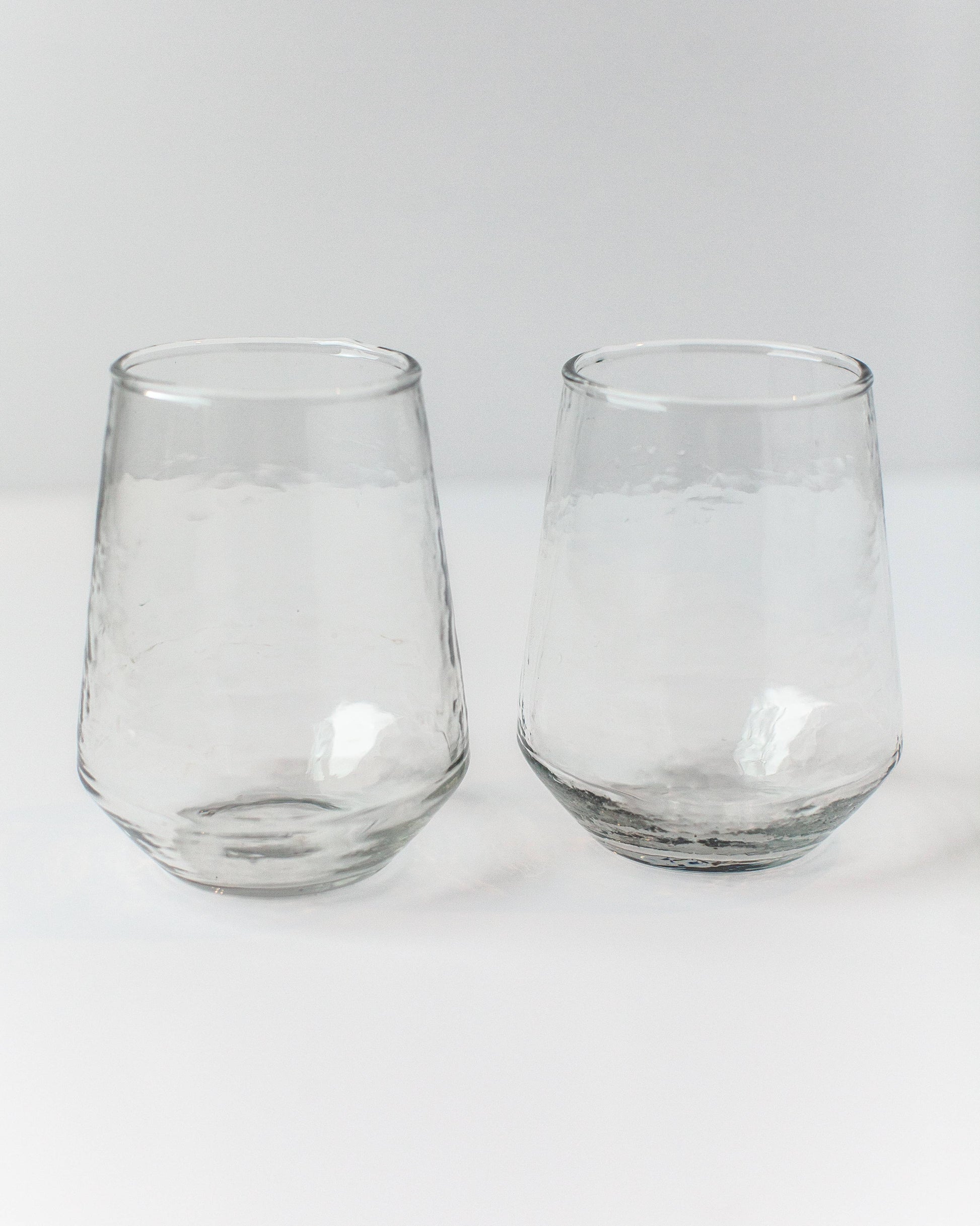 Handblown Hammered Glass Water Tumbler | Pair of 2 Home Goods Creative Women
