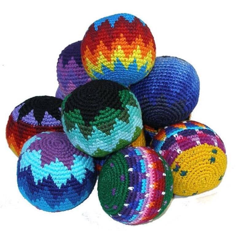 Crochet Multicolor Hacky Sack Stress Ball | Bocce Ball - Gua Accessories Lumily   