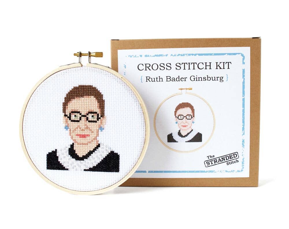 Ruth Bader Ginsburg Cross Stitch Kit The Stranded Stitch