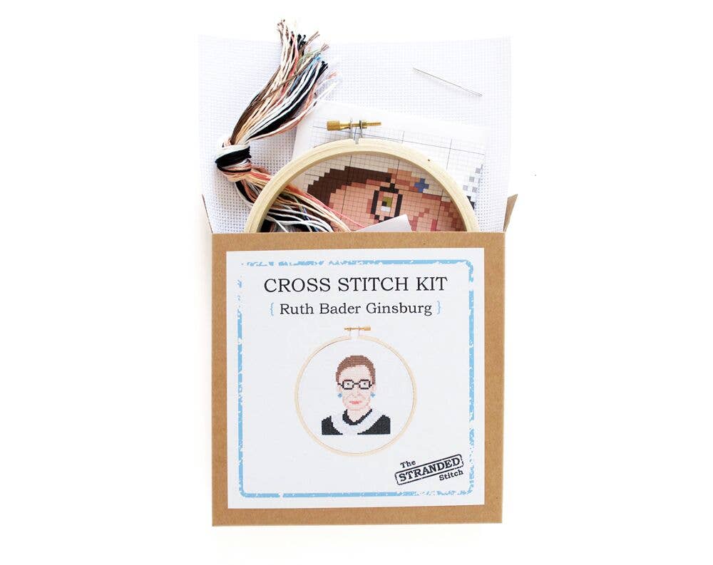 Ruth Bader Ginsburg Cross Stitch Kit The Stranded Stitch