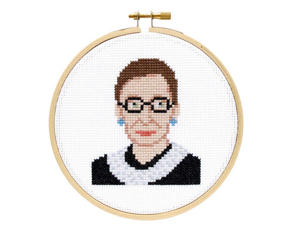 Ruth Bader Ginsburg Cross Stitch Kit The Stranded Stitch