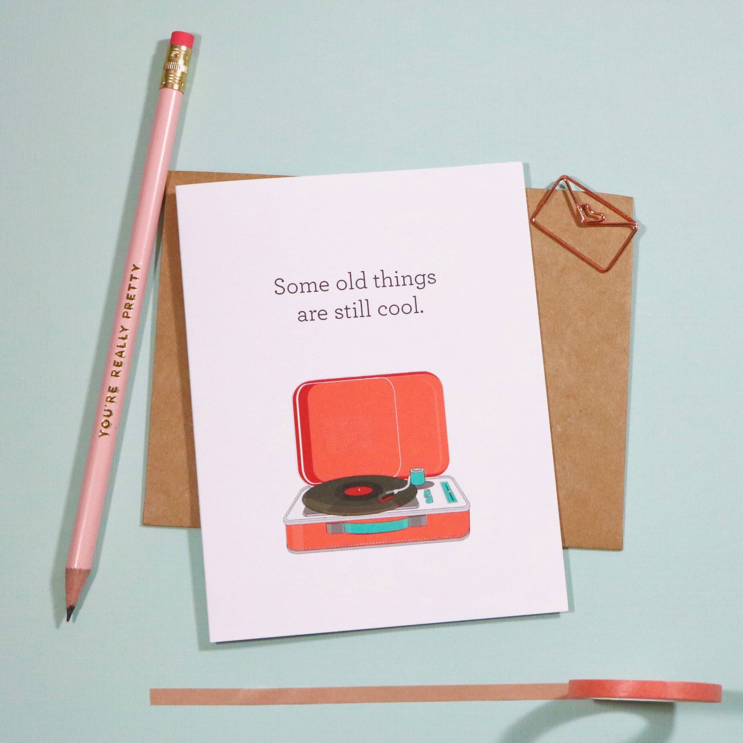 Record Player Birthday Card  The Card Bureau   