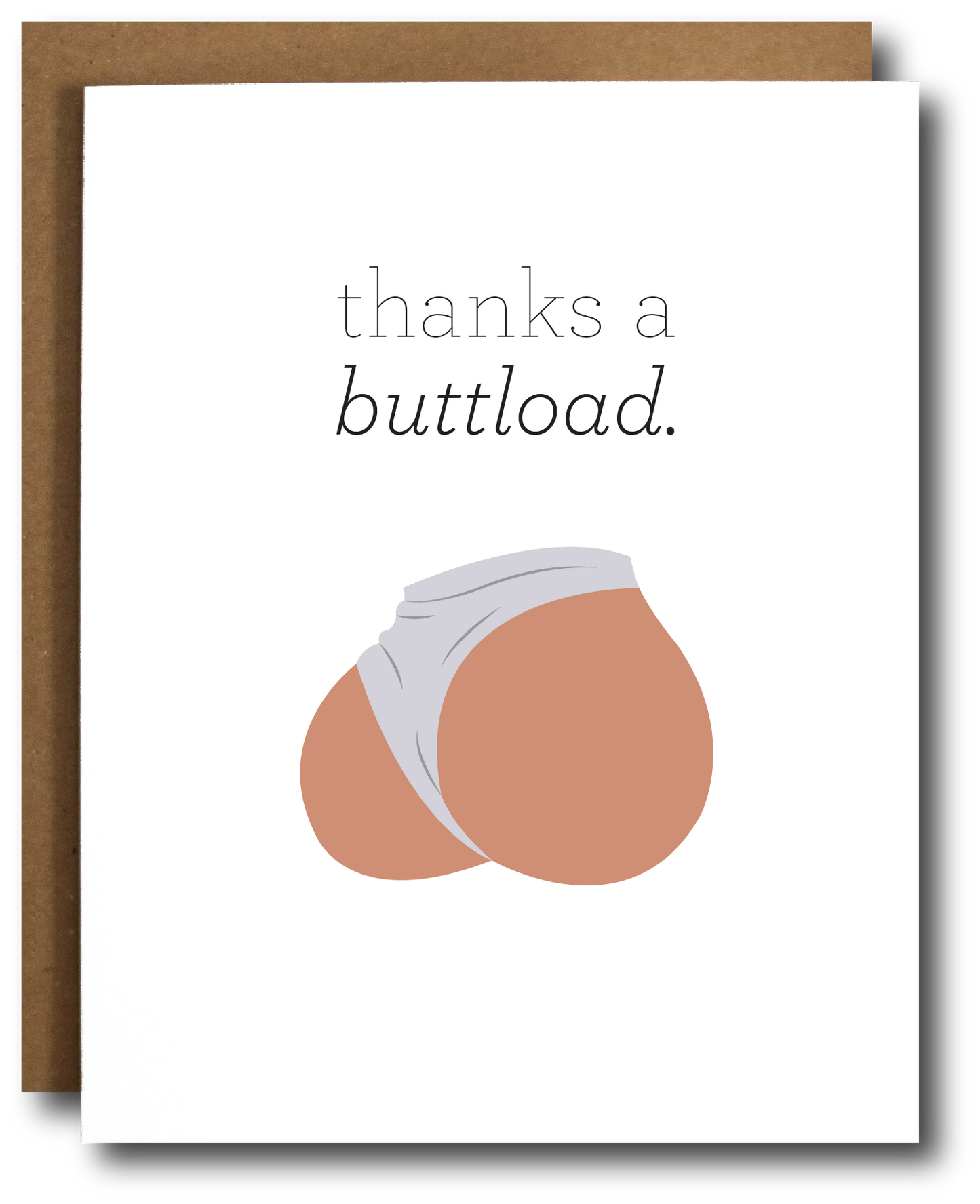 Thanks A Buttload Thank You Card: Single Card  The Card Bureau   