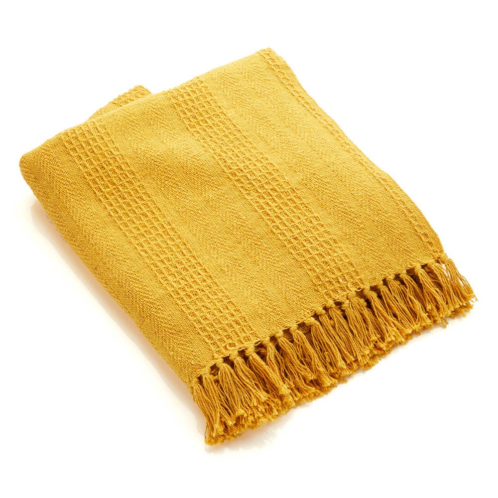 Mustard Rethread Throw Home Goods SERRV International   