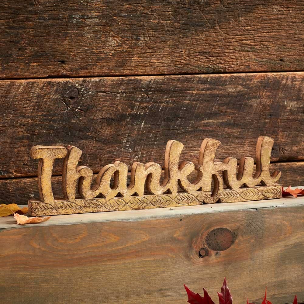 Thankful Rustic Word Art Home Decor SERRV International   