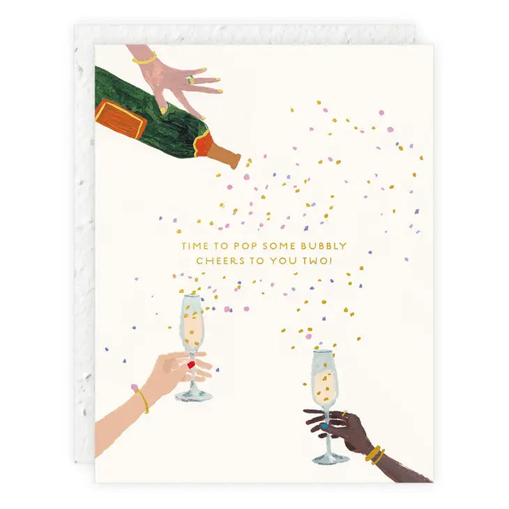 Pop Some Bubbly - Wedding + Engagement Card Home Goods Seedlings   