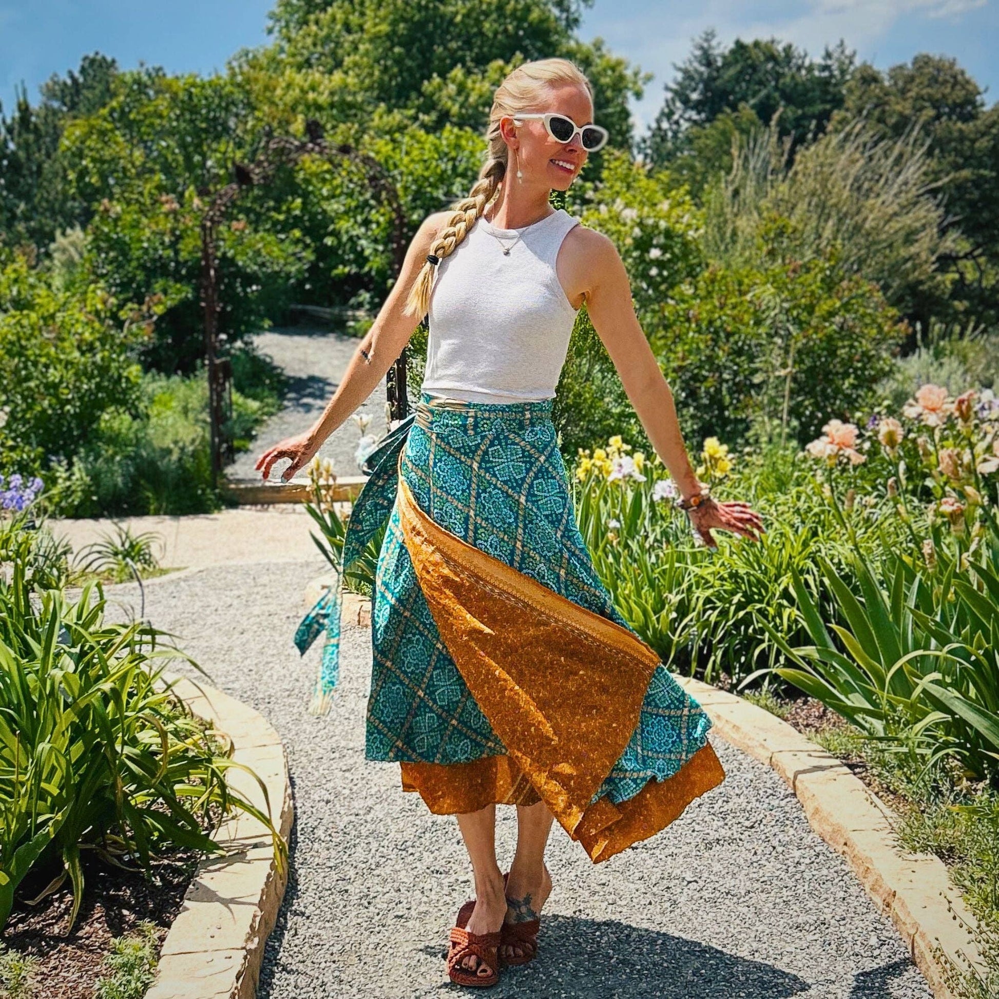 Sari Wrap Skirt - Tea Skirts Darn Good Yarn