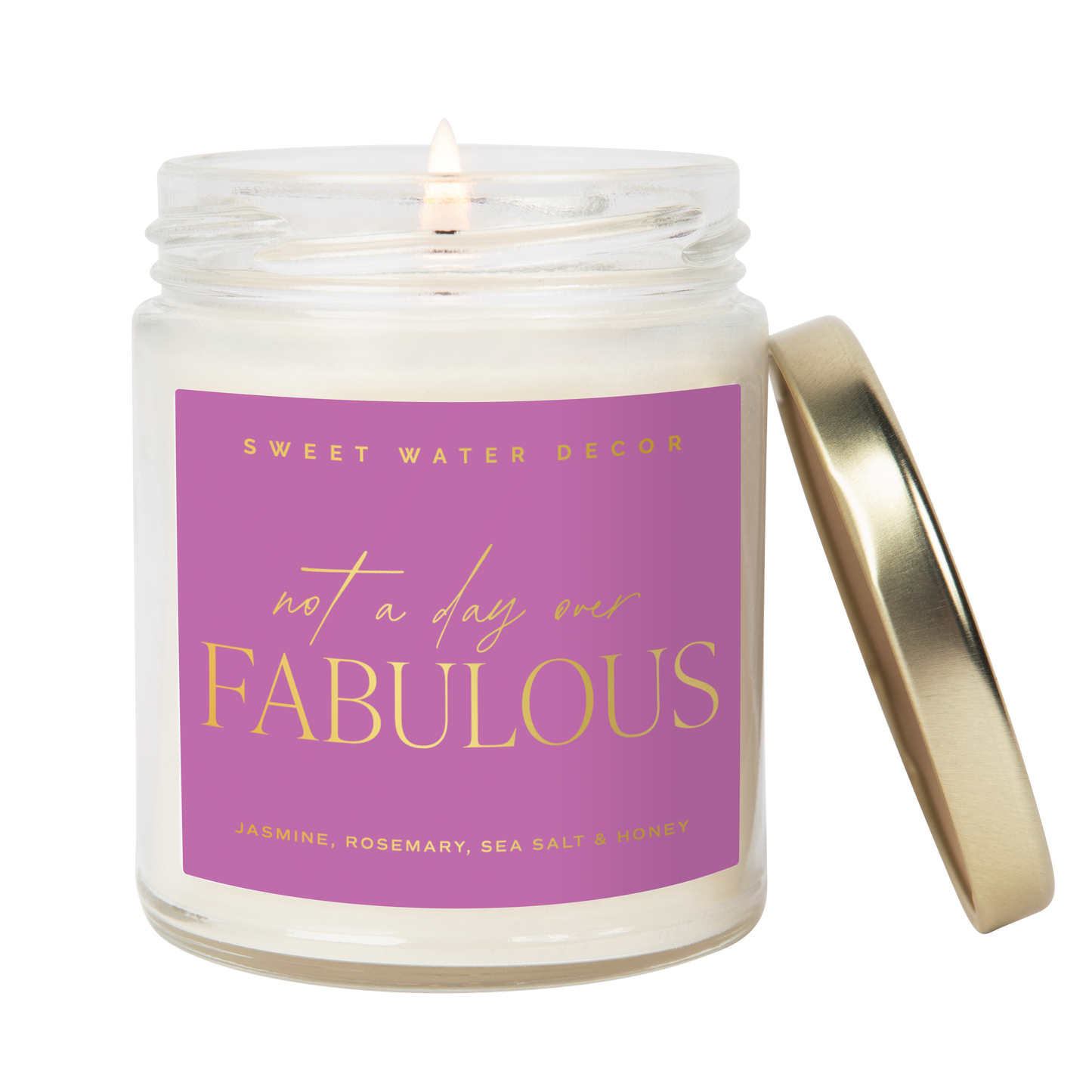 Not A Day Over Fabulous Soy Candle (Gold Foil) Home Goods Sweet Water Decor   