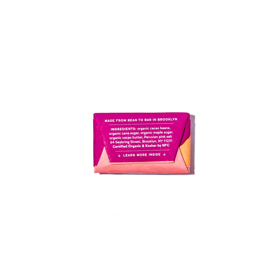 71% Pink Sea Salt Mini Chocolate Bars  Raaka Chocolate   