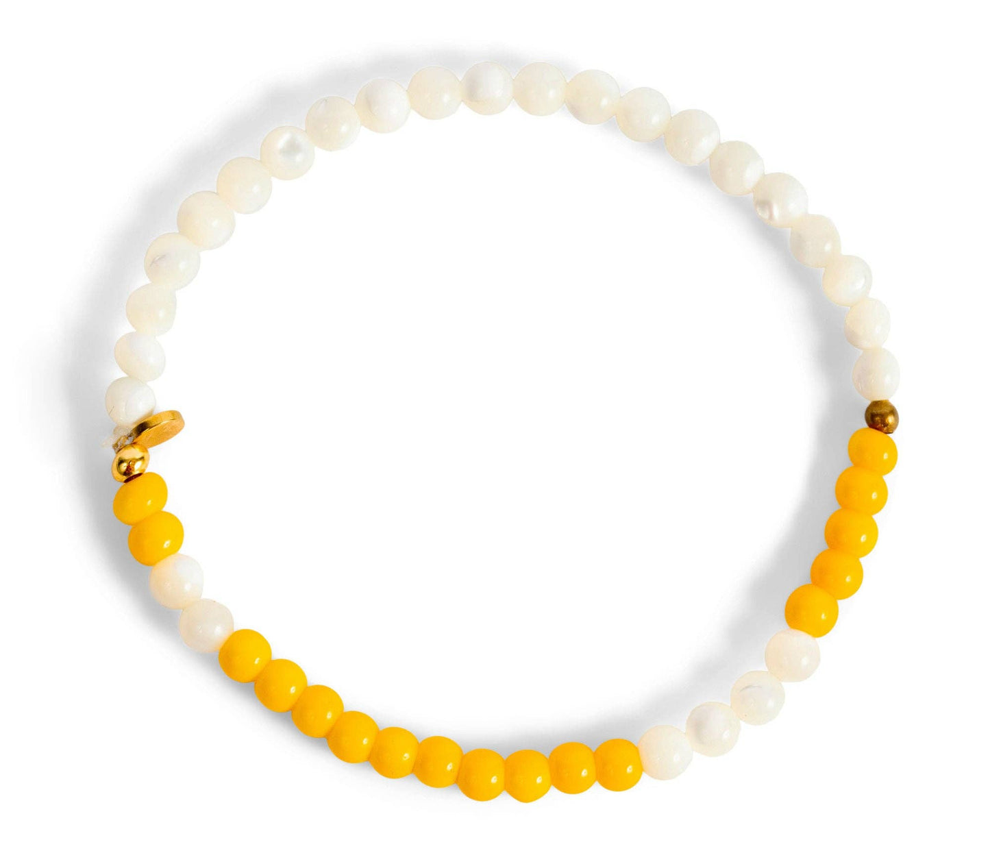 Morse Code Bracelet | SUNSHINE: Yellow & Mother of Pearl  ETHICGOODS   