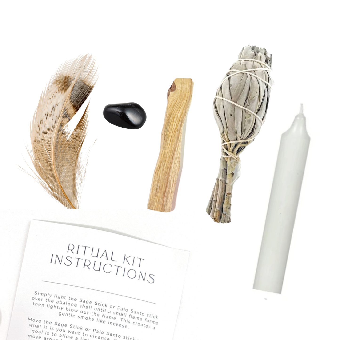 Empowering Ritual Kit with Obsidian, Palo Santo + Sage Home Goods Sow the Magic