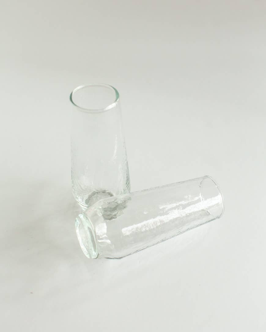 Handblown Hammered Champagne Flutes | Set of 2 Home Goods Creative Women