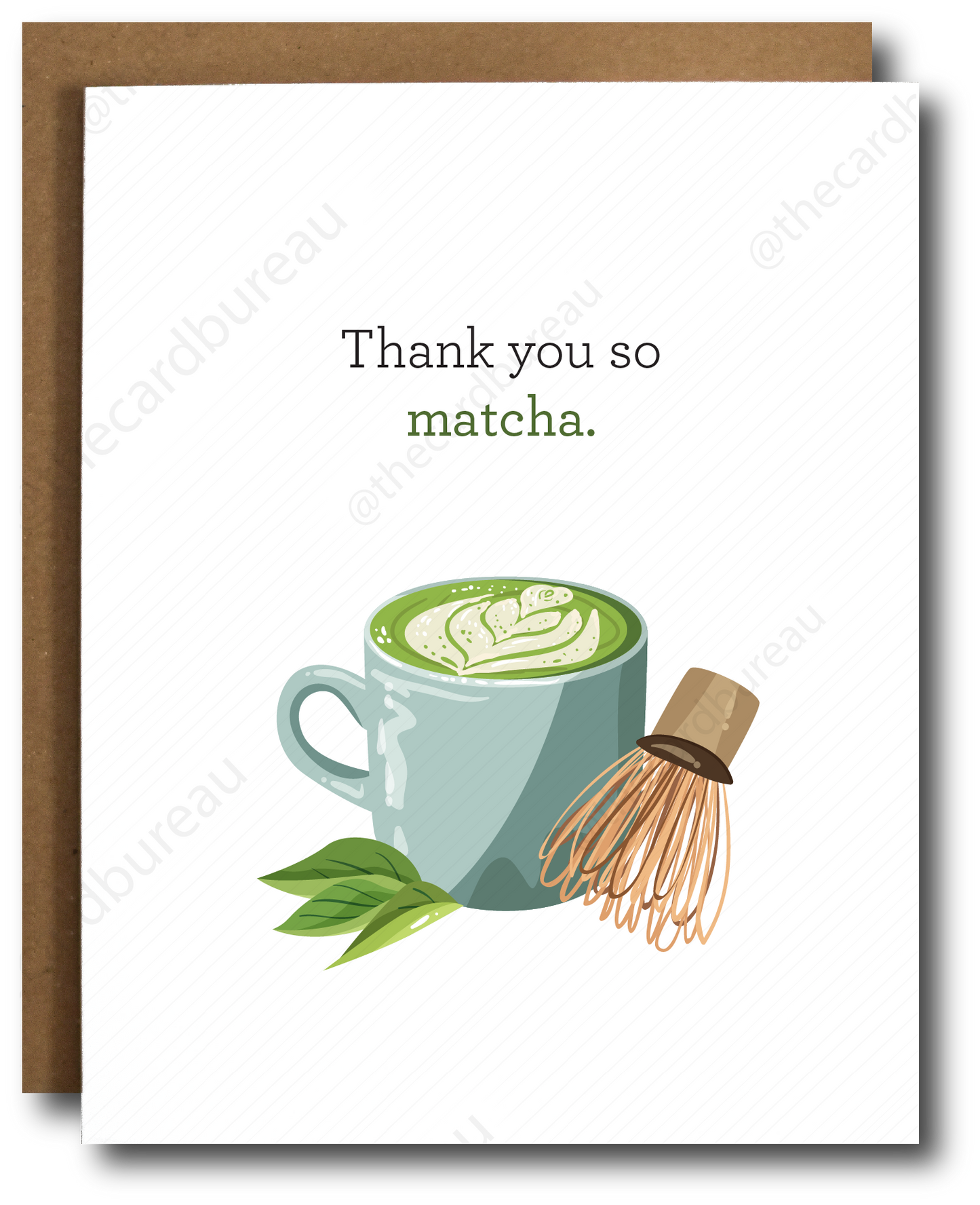 Thank You So Matcha Card: Single Card Home Goods The Card Bureau   