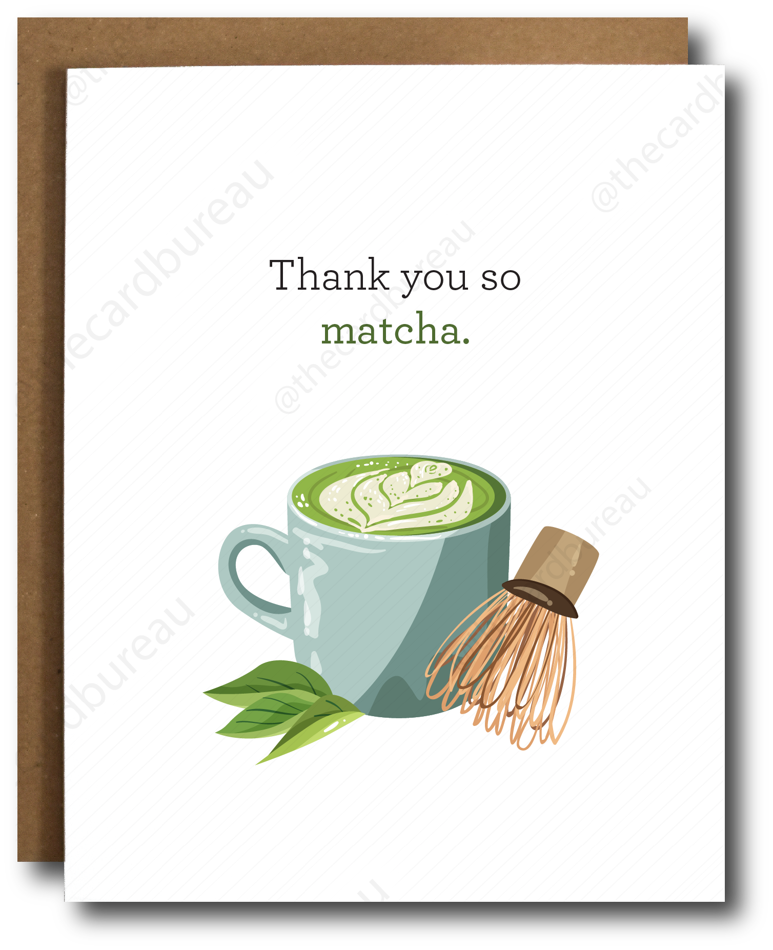 Thank You So Matcha Card: Single Card Home Goods The Card Bureau   