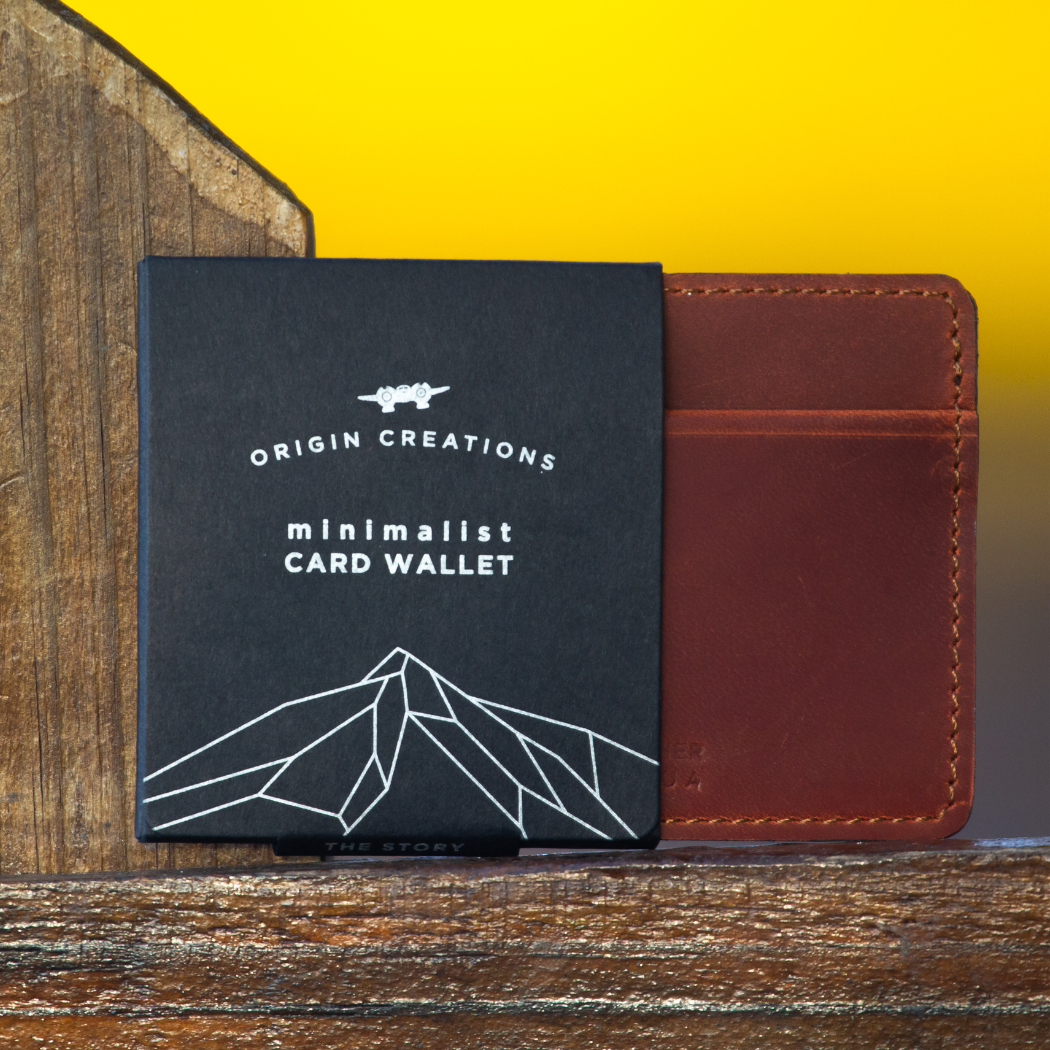 Twin Engine Coffee - Leather Card Wallet-Saddle Brown - Artisan Fair Trade: Saddle Brown  Twin Engine Coffee   