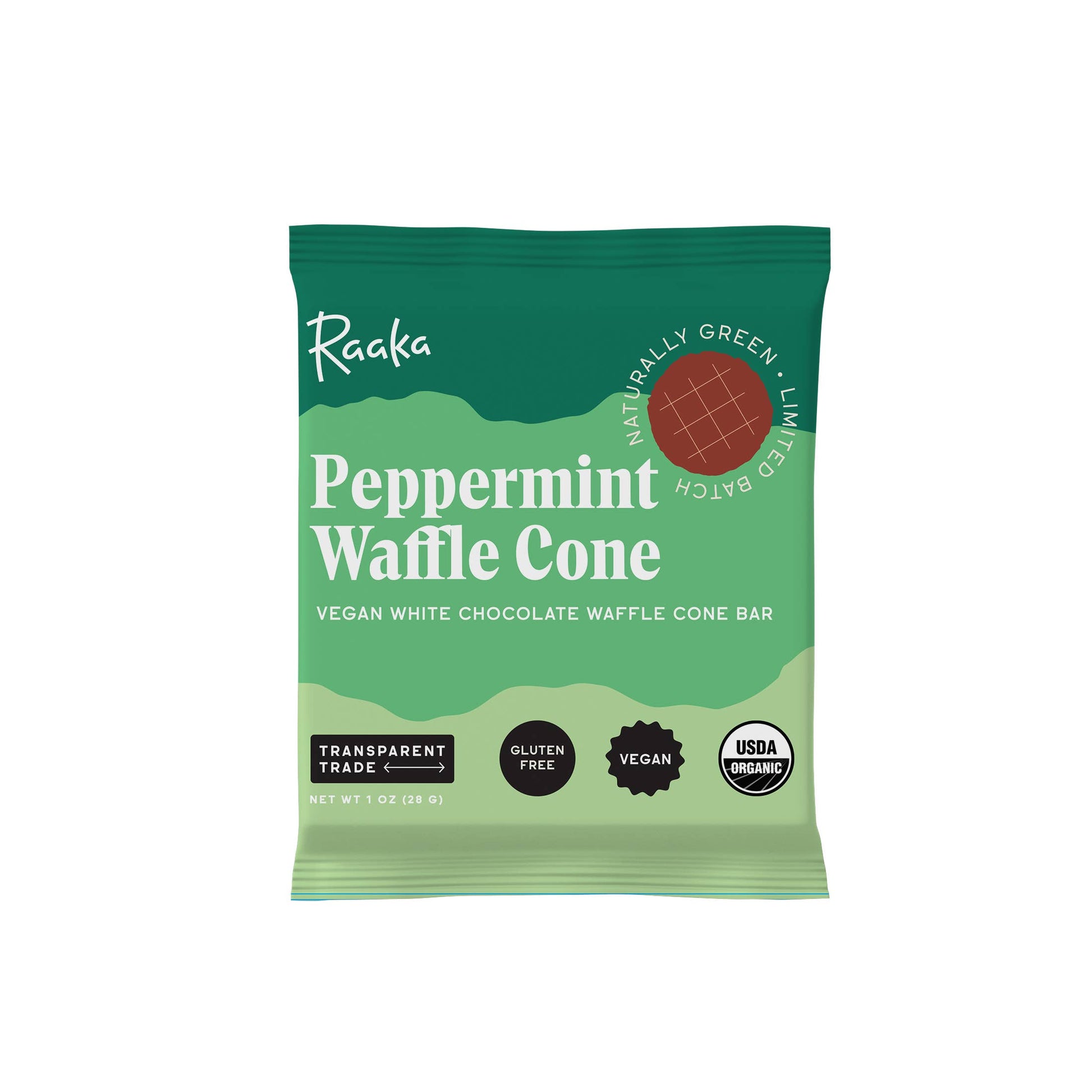 Peppermint White Chocolate Waffle Cone Bar - Holiday Limited Home Goods Raaka Chocolate   