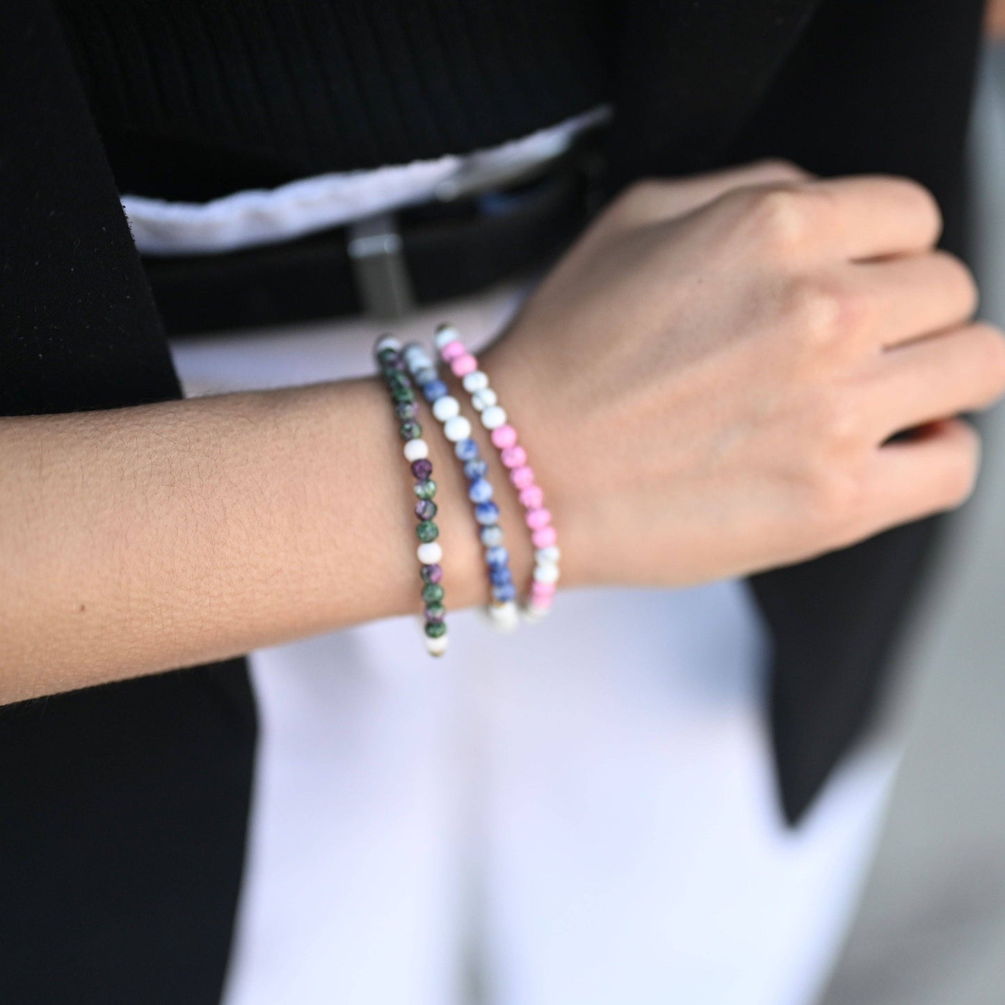 Morse Code Bracelet | LOVE: Lilac & Howlite  ETHICGOODS   