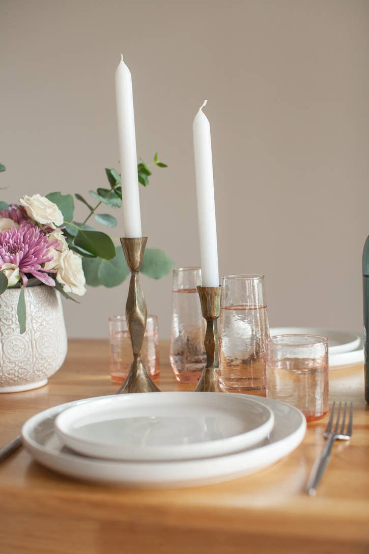 Handblown Hammered Champagne Flutes | Set of 2 Home Goods Creative Women