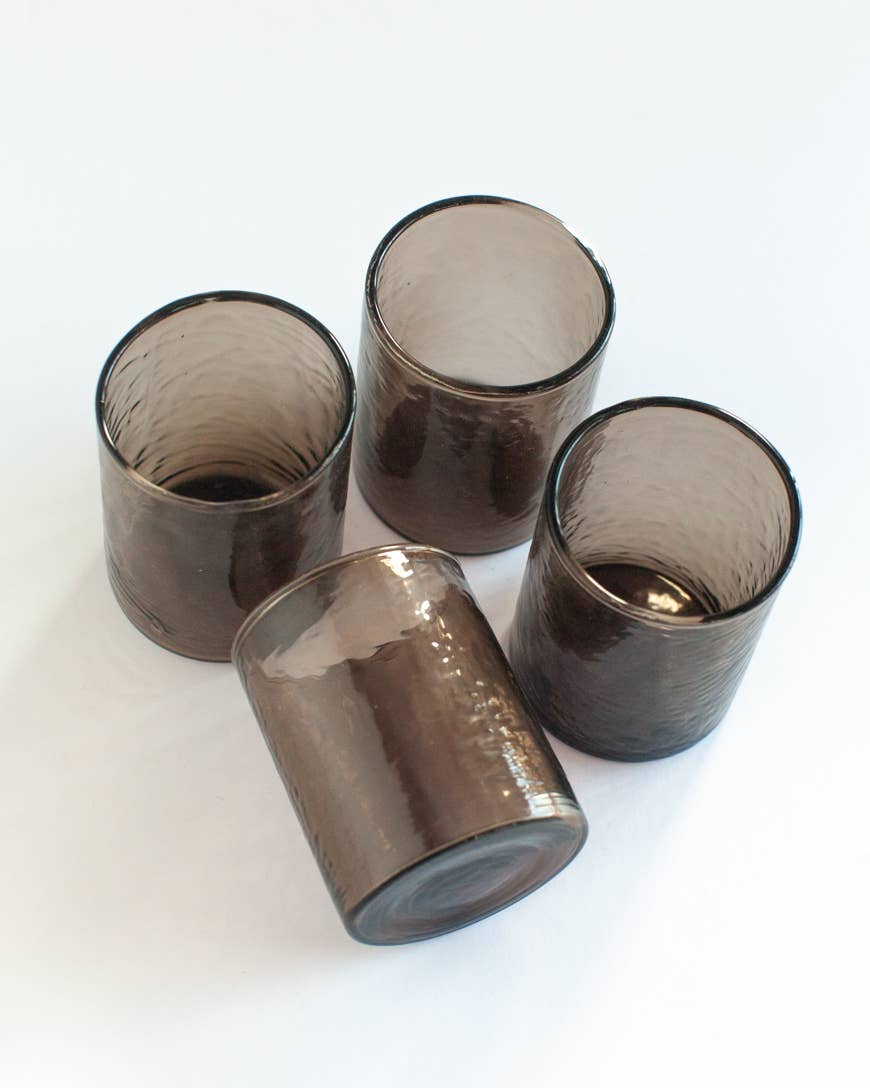 Handblown Hammered Glasses | Set of 4 Home Goods Creative Women