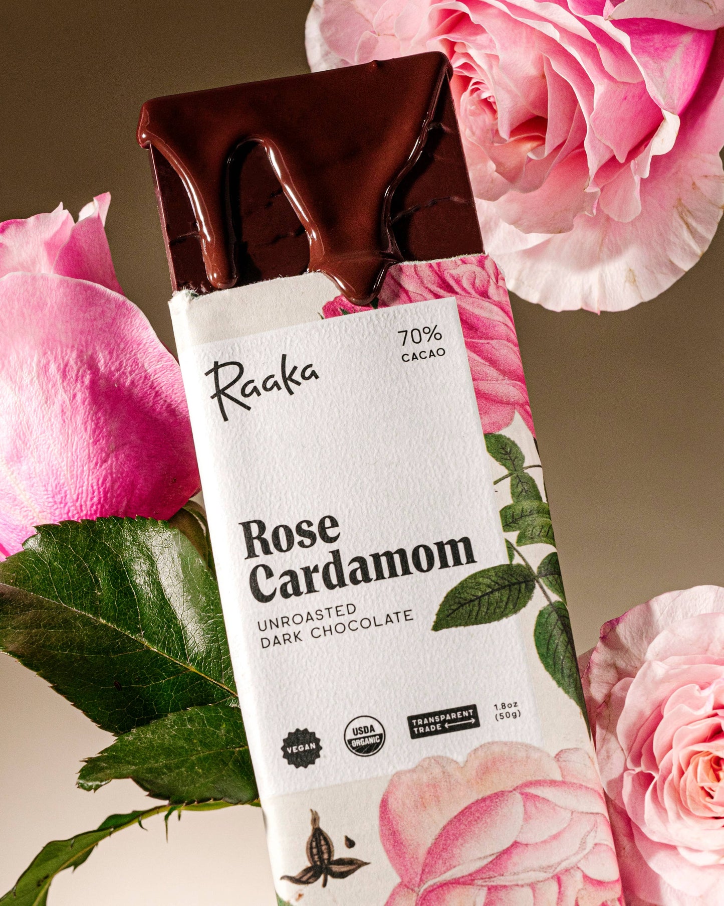 70% Rose Cardamom Bar - Valentine's Limited Batch Home Goods Raaka Chocolate