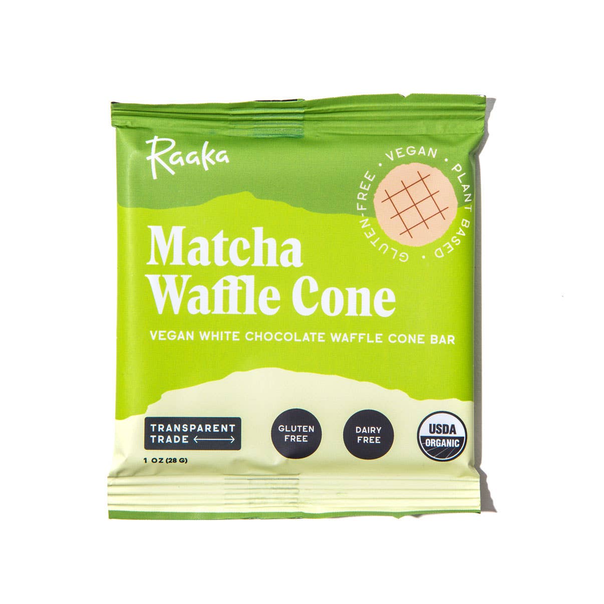 Matcha White Chocolate Waffle Cone Bar  Raaka Chocolate   