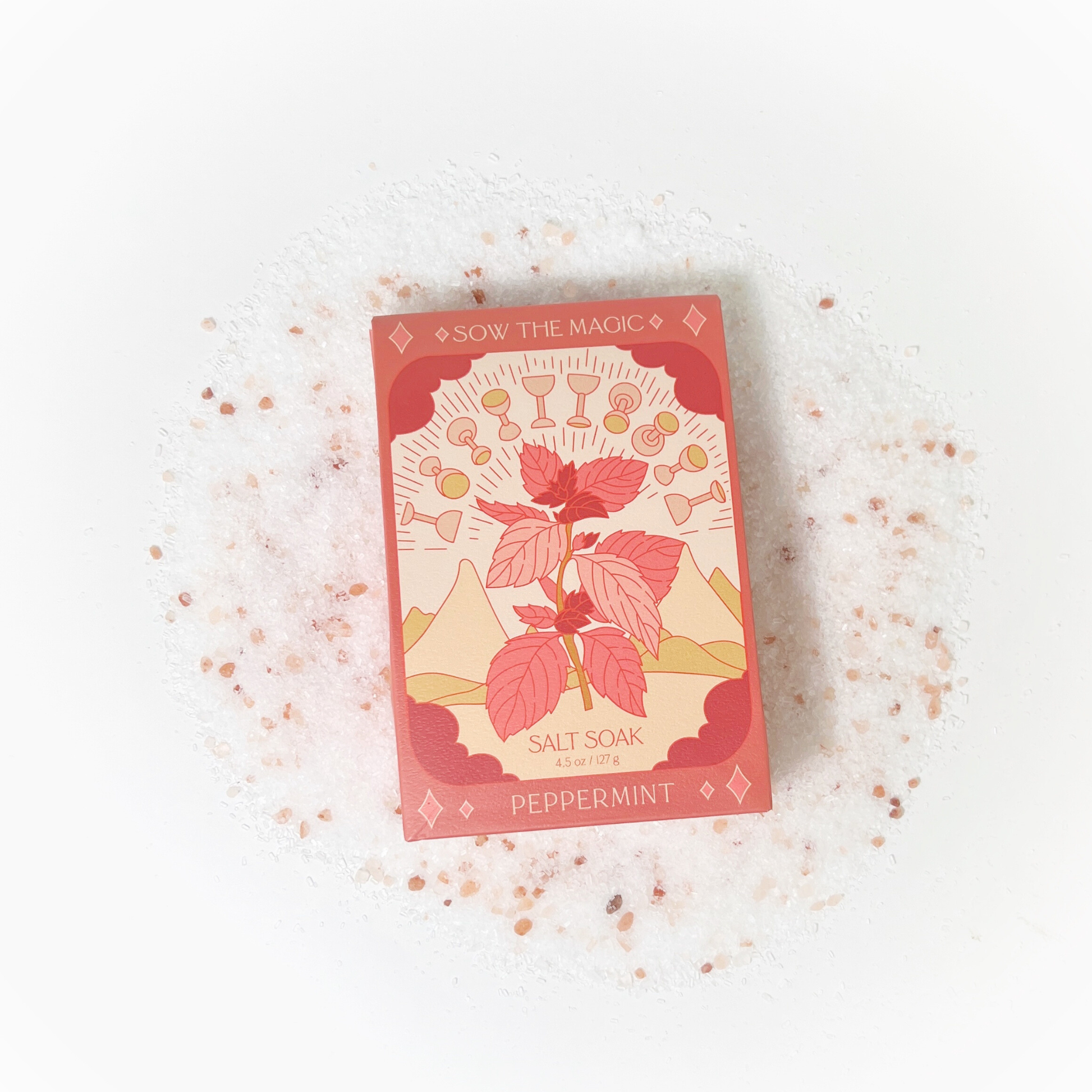 Peppermint Tarot Bath Salt Soak Home Goods Sow the Magic