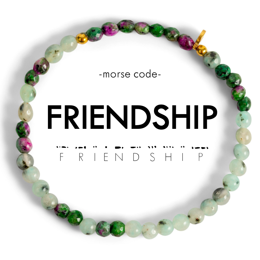 Morse Code Bracelet | FRIENDSHIP: Lavender Jade & Howlite  ETHICGOODS   