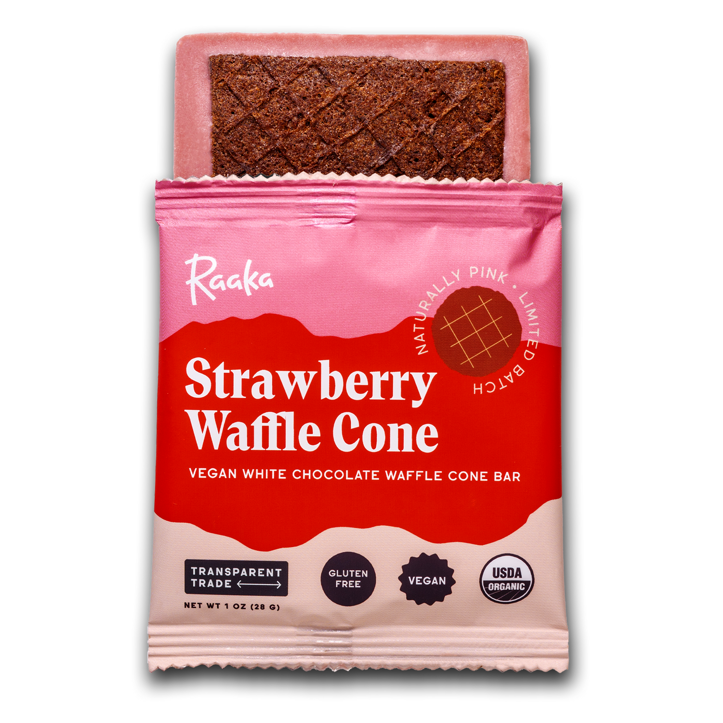 Strawberry White Chocolate Waffle Cone Bar - Valentine's