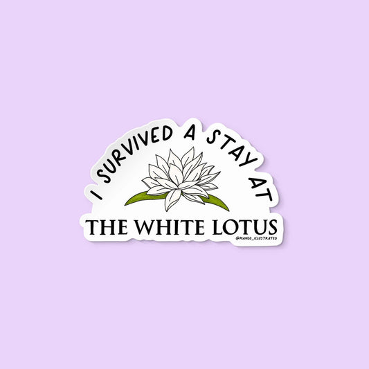I survived the White Lotus sticker Accessories MangoIllustrated